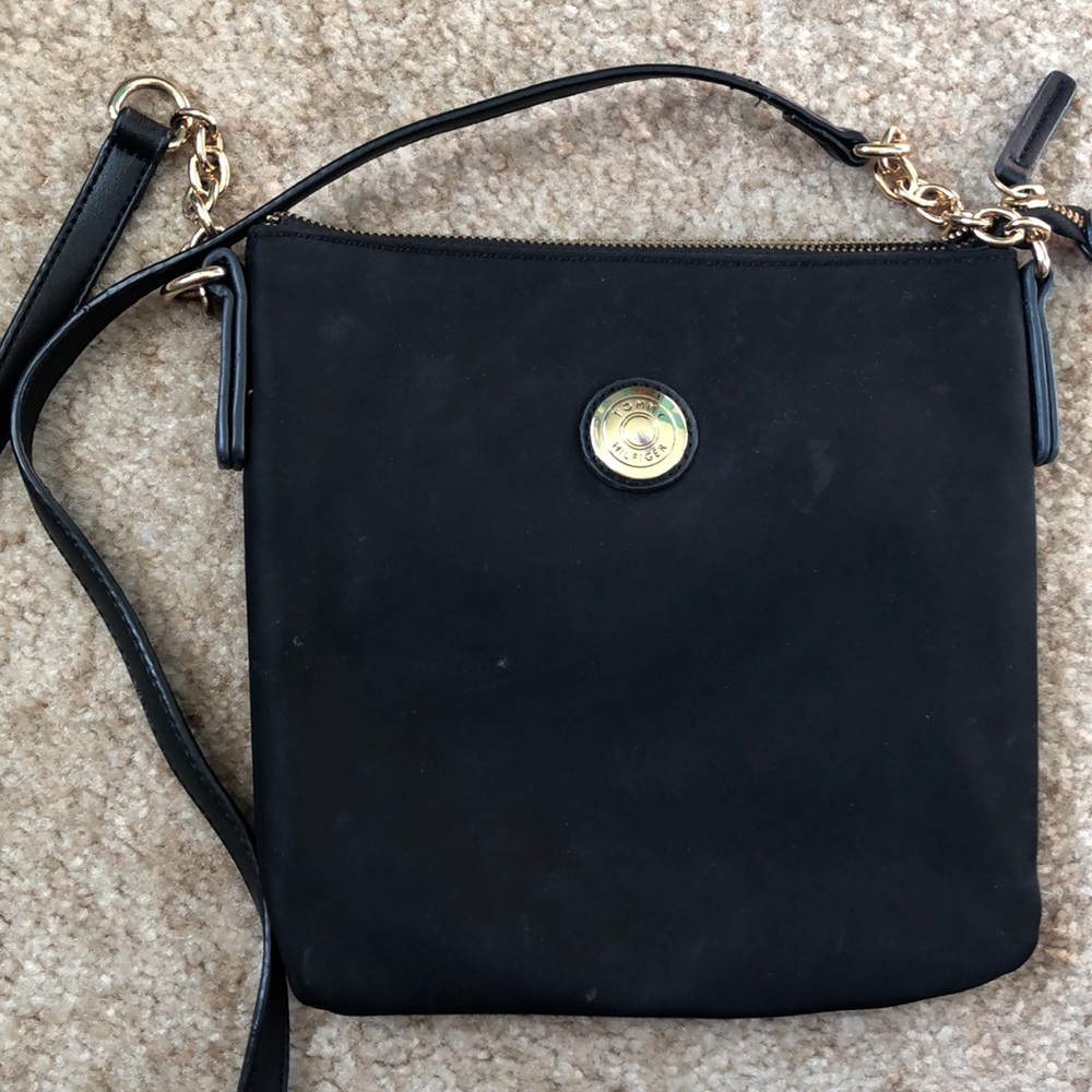 Black Nylon Tommy Hilfiger Crossbody Purse